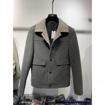 Men's Woolen Jacket Men's Autumn and Winter Woolen Jacket Men's Slim Tide Korean Men's Short Woolen Coat Men