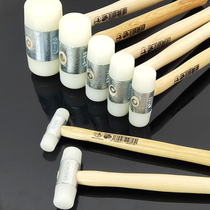 German HUNTER HUNTER into white nylon rubber hammer mouth wooden handle floor special installation shockproof hammer champagne hammer
