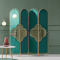 Nordic ins wind living room screen Bedroom simple foldable mobile dining room partition Light luxury fabric decoration folding screen
