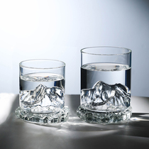 Retro national tide Wind Mountain River View Mountain Cup Fuji glass transparent iceberg water Cup heat-resistant tea cup owner
