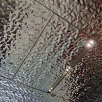 Free take-sample 304 stainless steel size wavy decorative water corrugated plate Hotel KTV curtain wall ceiling