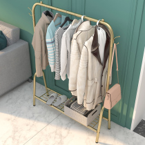 Clothes rack Floor-to-ceiling bedroom hanger Household balcony single rod clothes rack Net red simple cool clothes rack
