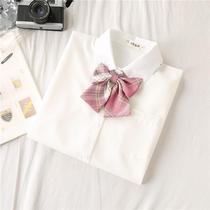 Childrens jK uniform shirt long sleeve basic model 2020 New loose student White shirt base coat autumn and winter