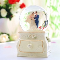 JARLL wedding crystal ball music box Music ring box to send friends wedding girlfriend Birthday Valentines Day gift