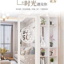 Large capacity screen modern shelf office locker living room multifunctional partition cabinet porch carved
