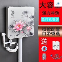 Water storage device spray gun large squat toilet toilet water tank energy-saving flushing water tank Wall-mounted thickening pumping deodorant strong household