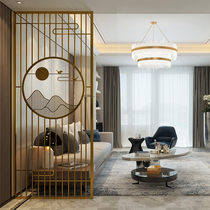 Light luxury metal wrought iron screen partition Living room Dining room Simple modern hotel office entrance decorative wall hollow