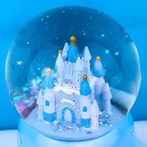 Dream Castle revolving snowflake crystal ball music box girl music box children girl birthday gift graduation season