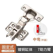 Damping 304 stainless steel hydraulic hinge buffer spring Cabinet door curved big curved aircraft hinge Wardrobe hinge