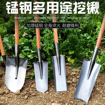 Farmers outdoor digging tree shovel digging electric pole digging drainage ditch all steel shovel thickened manganese steel quenching digging tree shovel yam shovel