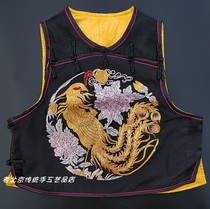 Customizable hand embroidered Phoenix 13 Taibao Chinese Waistcoat Vest vest ethnic Hanfu handmade embroidery men and women