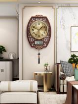 New Chinese style modern simple wall clock watch living room atmosphere household fashion light luxury clock wall decoration silent hanging watch