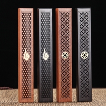 Mahogany incense box lying incense burner Ebony incense burner line incense burner Lying incense box Purple sandalwood inlaid copper wire incense burner Incense burner