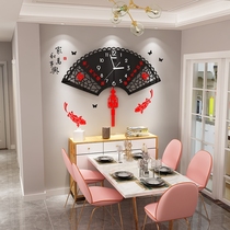 New Chinese watch wall clock Living room atmosphere household personality creative fashion simple clock mute wall hanging Chinese style