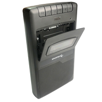 German AUNA retro nostalgic tape recorder Shoe box with body listening card with player recorder built-in horn
