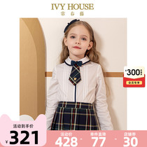 IVY HOUSE Ivy boy clothing girl shirt 2022 spring new long sleeve base 100 lap college wind