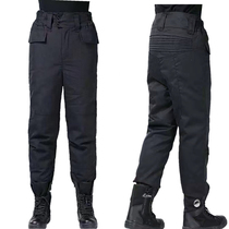 Winter cold proof and warm grid for training pants twill cloth male and female security thickened training on duty Garfertilizer to increase cotton pants