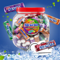 Mantoth chew inflatable sugar 1kg gift box 100 children crispy mint candy fruit fudge snack