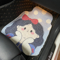 Car mat cartoon cute female general driving single wire loop can be cut in the car anti-dirty anti-skid protection pad