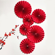 Paper fan flower paper flower fan baby birthday decoration party background wedding room wedding kindergarten decoration wedding supplies