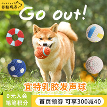 Ite vocal dog toy latex bouncing ball rugby Teddy golden hair border pasture resistant grinding tooth pet toy
