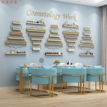 Shelves Wall-mounted cosmetics shelves Nail Nordic nail shop Nail polish display oil glue Wall display rack shelf