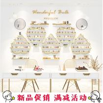  D Nail shop finishing nail polish wall-mounted wrought iron shelf display rack Multi-layer simple partition i rack creative