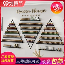 Nail wall display rack nail polish floor-standing hairdressing shop round storage simple wall hanger retro wall cabinet