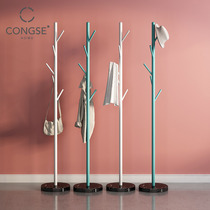 Nordic ins hanger Floor-to-ceiling household bedroom light luxury hanger Simple modern marble simple coat rack narrow