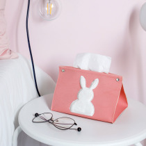 MOM Cute Tissue Box Crammed Paper Bag Nordic Ins Leather Crammed Paper Towel Paper Bag On-board Pumping Paper Bag Cover