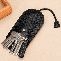 Small ultra-thin cow leather Home Key Pack Contained Key Bag Men Mini Genuine Leather Belt Lock Spoon Bag Women Business