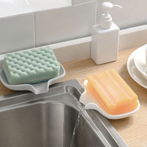 Japanese diversion silicone soap box holder creative cute home toilet non-hole drainage soap box