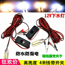 12v sewer light led fish light strong light waterproof Light Night Fishing light fishing rod copy Net Light lure fish underwater light fish collection light