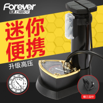Foot pump bicycle air pump portable small electric battery motorcycle high pressure with barometer children