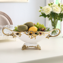 Clearance European fruit plate home living room coffee table ornaments ceramic modern high-end creative light luxury luxury candy plate
