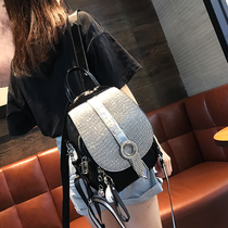 Double Shoulder Bag Woman 2022 New Fashion Genuine Leather Women Bag Foreign Air Casual Lady Backpack Advanced Sensal Satchel Bag