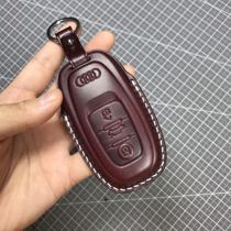 Minjin Handmade Custom Cow Leather Car Key Bag Genuine Leather Shaping Key Cover High-end Gift