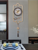 New Chinese all-copper hanging clock Living room Home Fashion Art timepieces Modern light extravaganza China Wind Atmospheric Creativity Muted