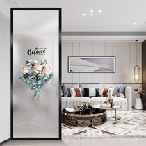  Custom Nordic glass translucent partition screen entrance porch living room household kitchen Light luxury modern minimalist decoration