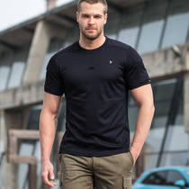 Dragon tooth five generations B2 level coolmax short sleeve tactical round neck shirt tactical T-shirt male body short sleeve outdoor summer Iron Blood
