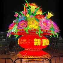 Outdoor flower basket Lanterns large waterproof shape glowing decoration Spring Festival Lantern Festival Japanese beauty ornaments factory customization