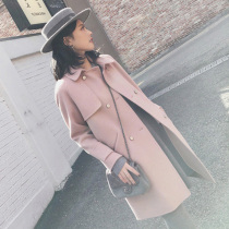 JOLIMENT Cashmere Coat Women's Middle School Long 2020 Autumn and Winter New Korean Hepburn Short Wool Coat