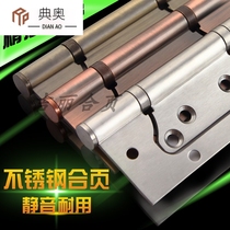 5 inch thickened stainless steel primary-secondary hinge house door indoor door heavy industrial fine work hydraulic buffer fold-out hinge
