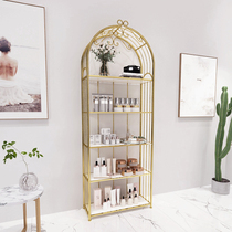 Nordic floor shelf Beauty salon nail shop shelf Skin care products display rack Net Red cosmetics boutique display rack