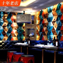 KTV wallpaper 3D three-dimensional personality fashion flash wall cloth Bar hotel fancy ballroom box theme room wallpaper