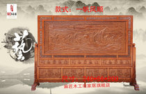Special offer Dongyang wood carving floor seat screen basswood smooth cut-in screen double-sided foyer solid wood porch partition screen
