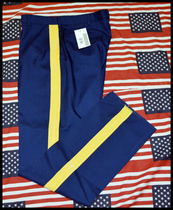  Brand new American production:Lu Jun ARMY ASU blue dress pants with yellow line public hair original product