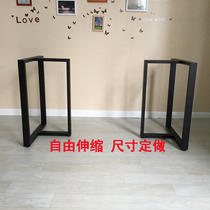 Hintiji single-leg T-foot free retractable leg solid wood board bracket thickened reinforced table leg