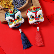 Chinese lion dance auspicious diy handmade embroidery material bag sachet Dragon Boat Festival sachet sachet sachet sachet with finished products