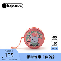 Lesportsac Podcast Poetry Round Cute Mouse Printed Zero Wallet Mini Bag Makeup Bag 3369